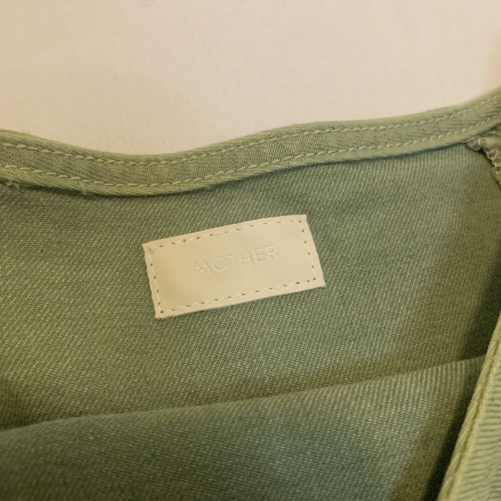 Mother The Ruffle Mini Skirt Green Loden Frost Cotton Blend - Women's 27 - Picture 6 of 12